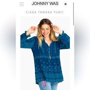Ciaga Tamara Tunic Johnny Was NWT